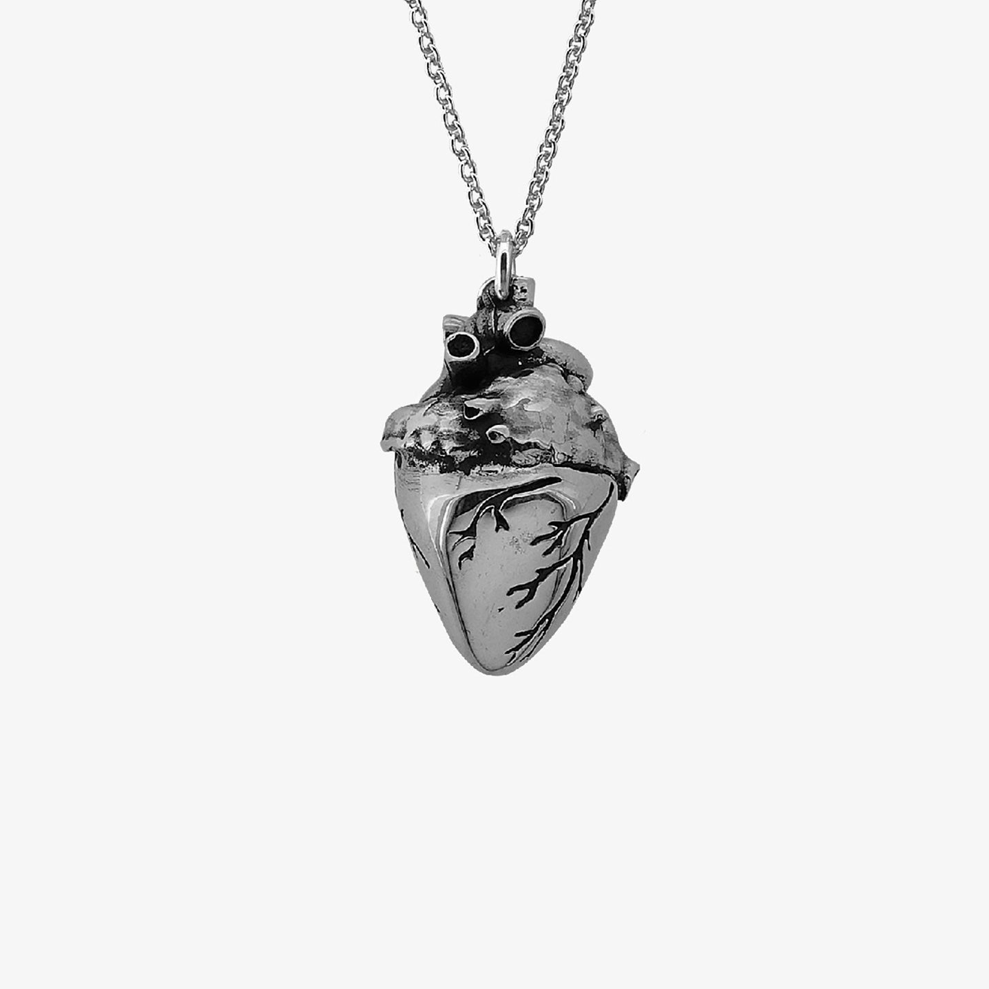 Ciondolo Cuore Anatomico M Argento - Mama Schwaz