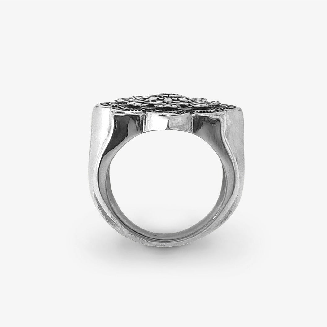 Anello Mandala Grande Argento