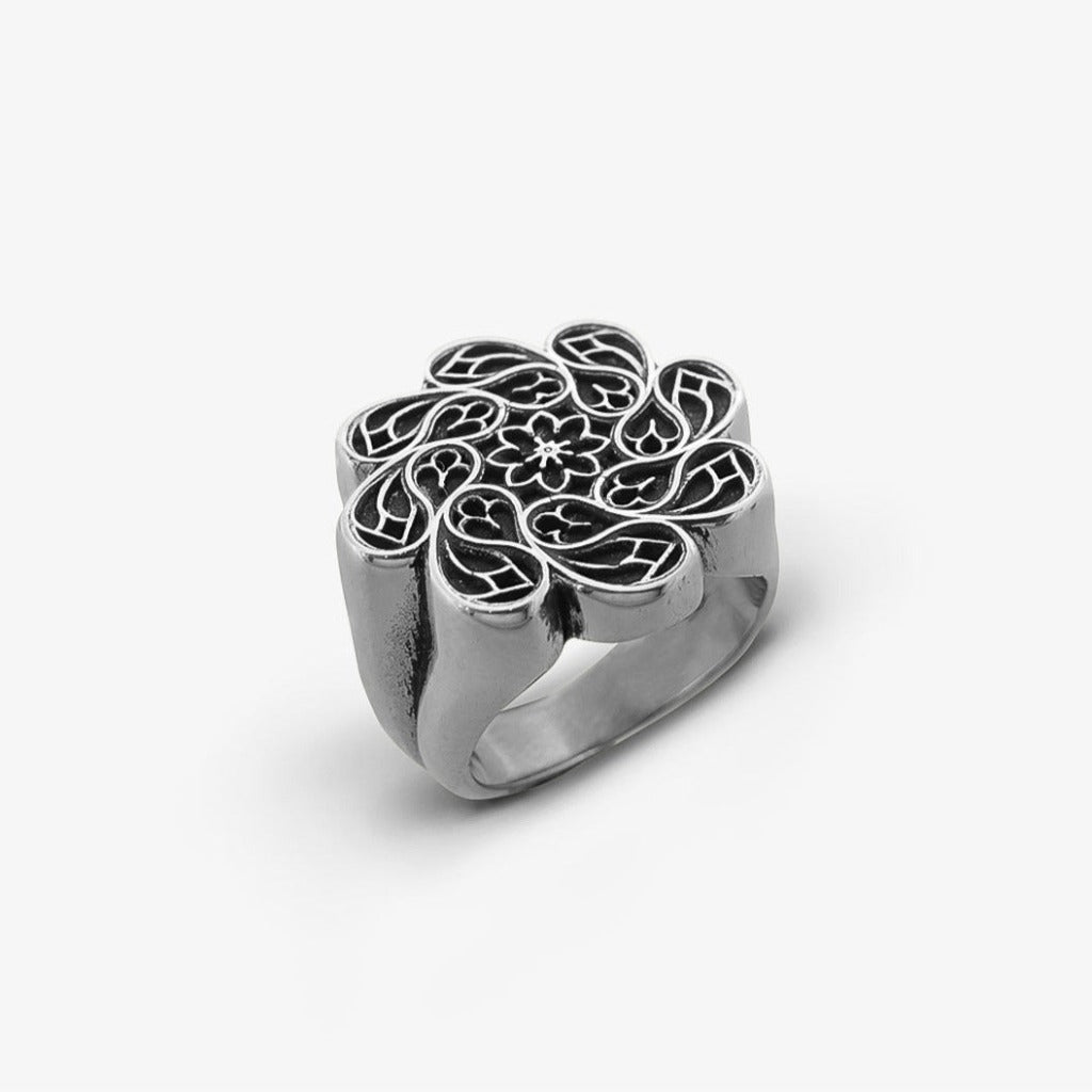 Anello Rosone di Milano Argento