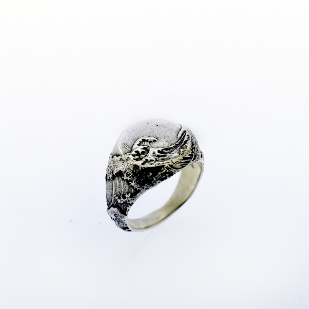 Anello Onda Hokusai Argento