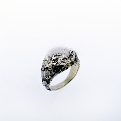 Anello Onda Hokusai Argento