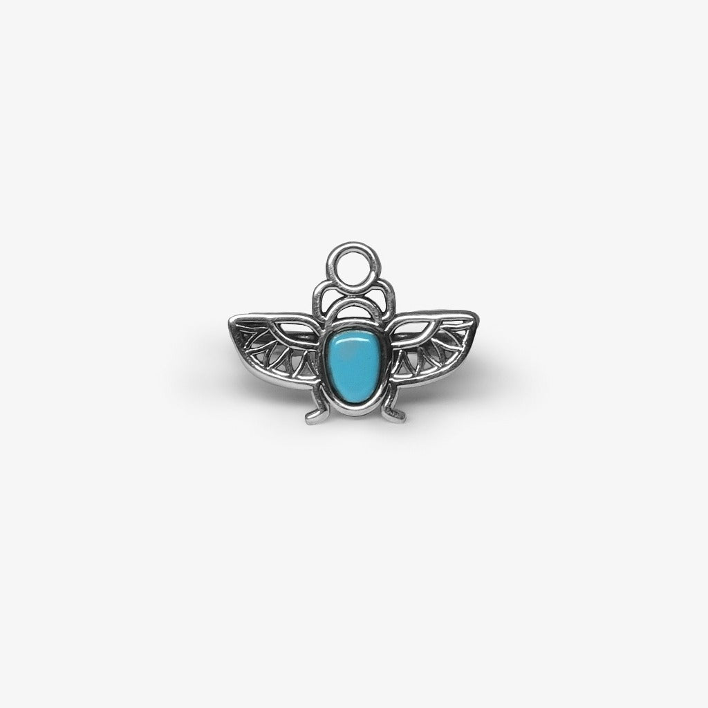 Anello Scarabeo Egizio Turchese Argento