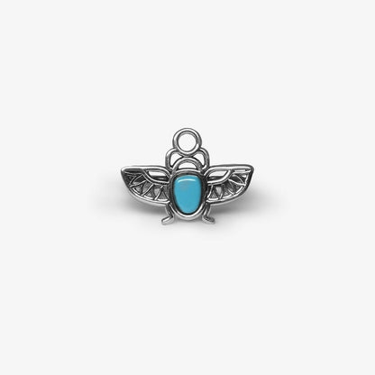 Anello Scarabeo Egizio Turchese Argento