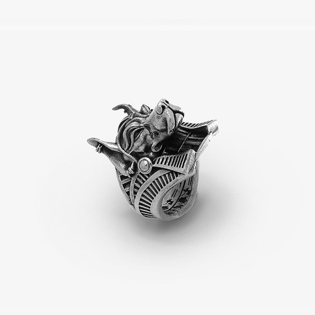 Anello Dio Anubi Small Argento