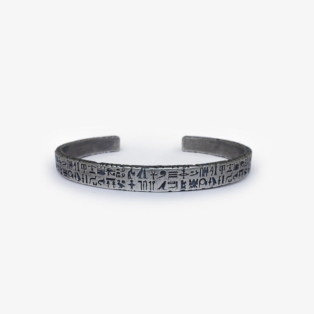 Bracciale Geroglifici Rigido Argento