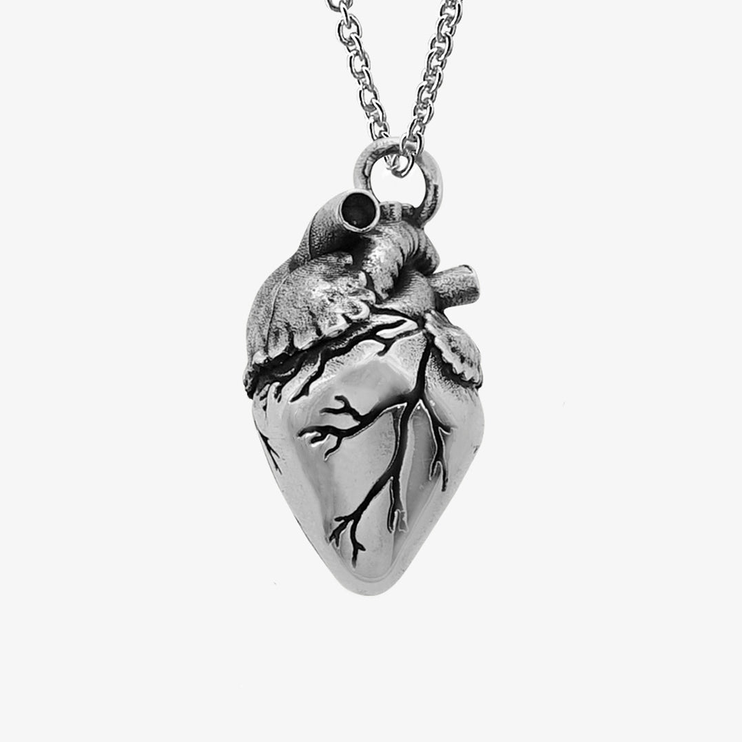 Ciondolo Cuore Anatomico XL Argento - Mama Schwaz