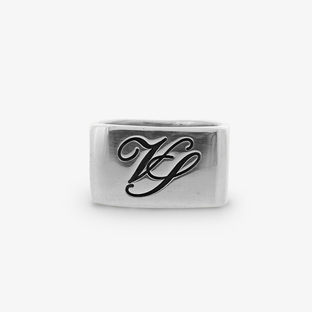 Anello Fascia Quadrata personalizzabile con Incisione Argento