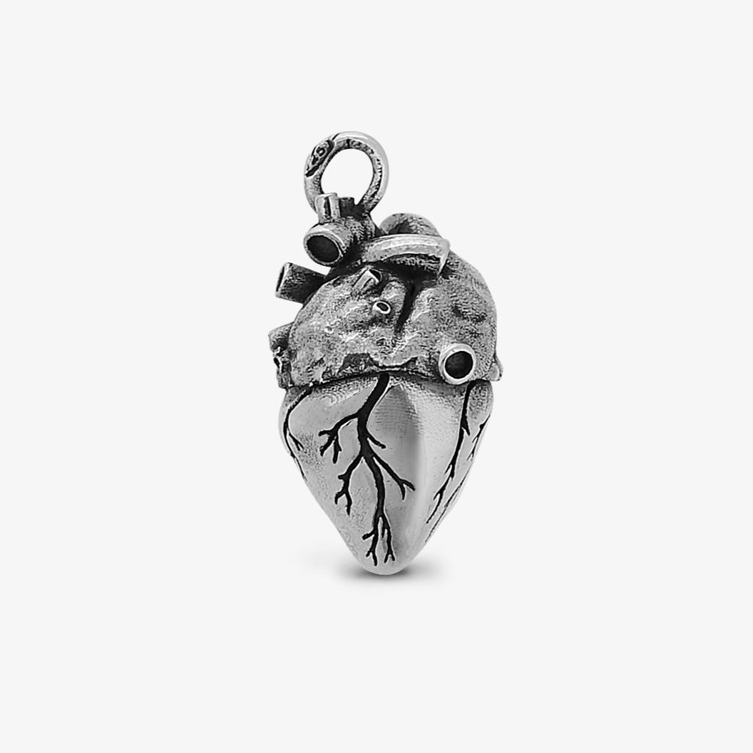 Ciondolo Cuore Anatomico XL Argento