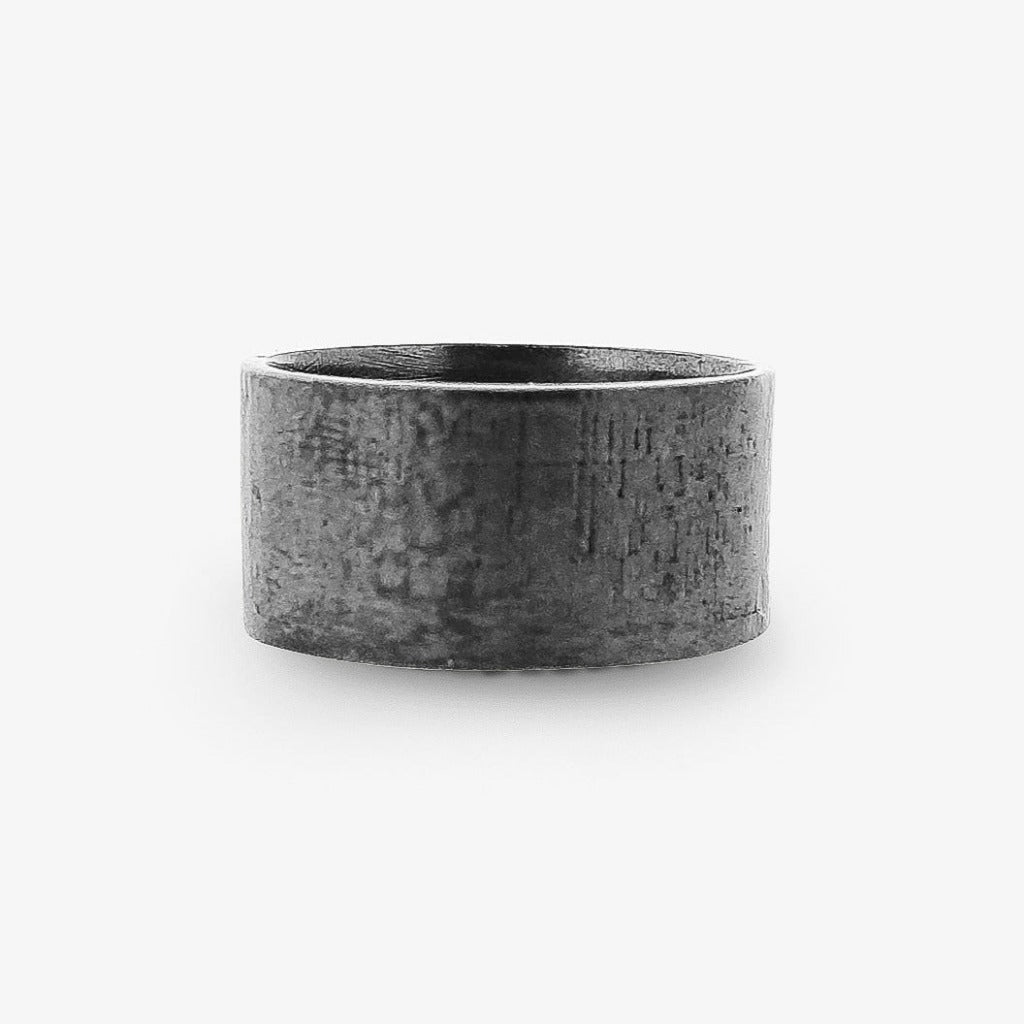 Anello Fascia Scurita Uomo Argento