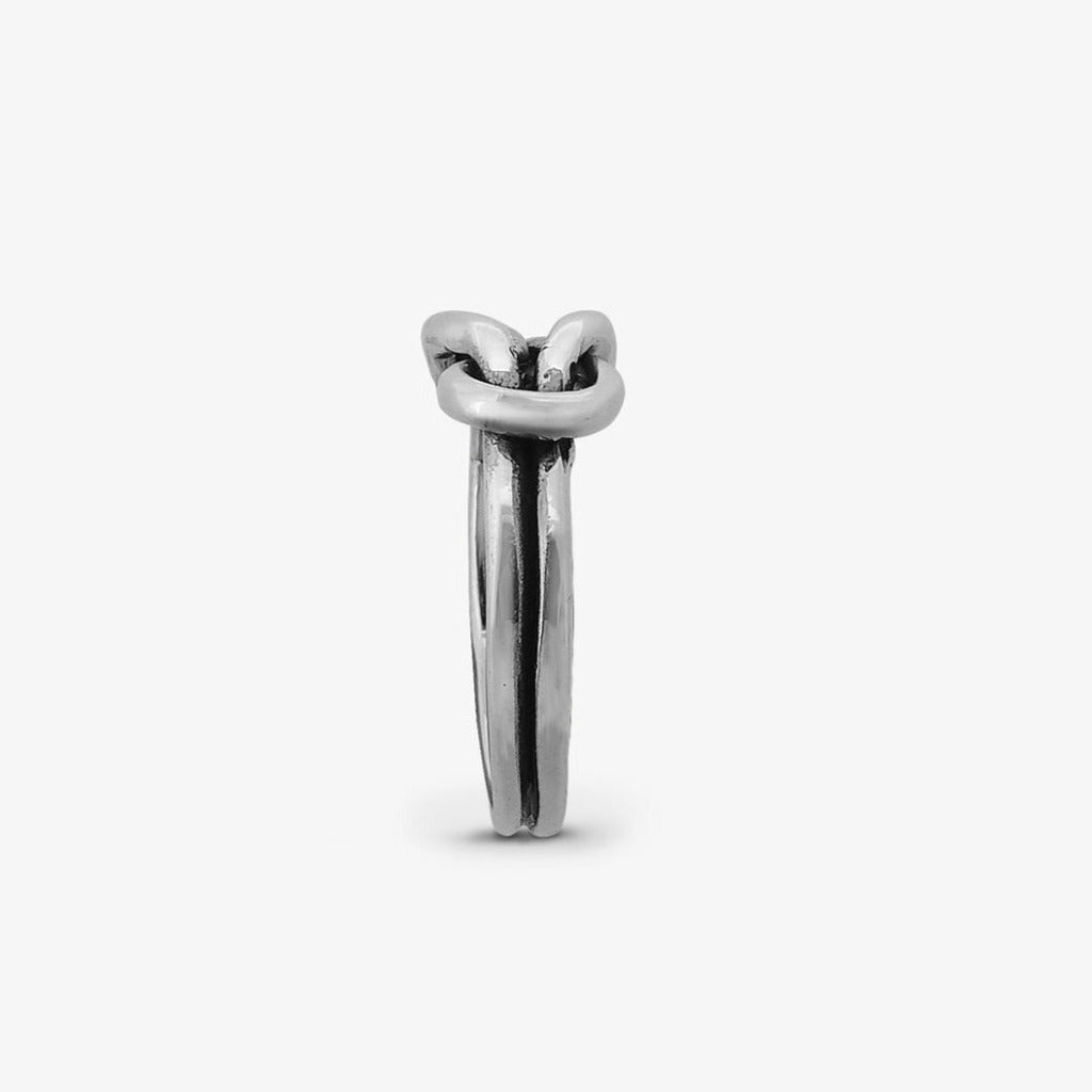 Anello Doppio Nodo Medio Argento