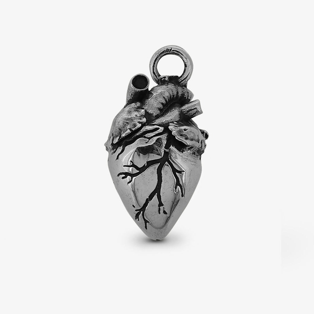 Ciondolo Cuore Anatomico Argento