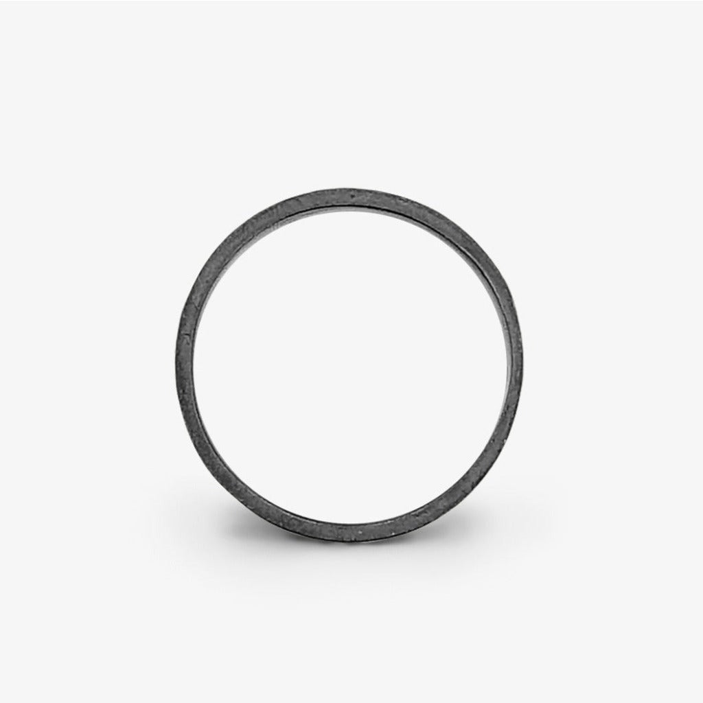 Anello Fascia Scurita Uomo Argento