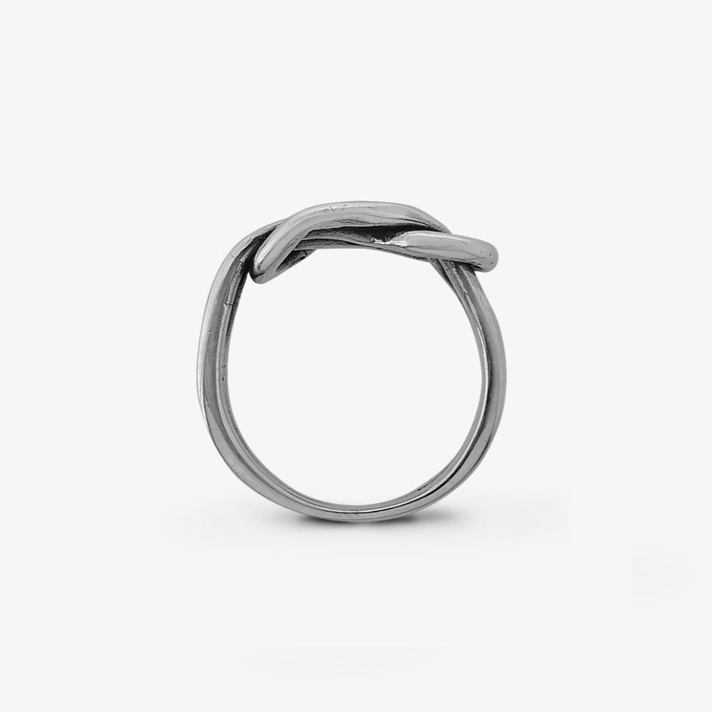 Anello Doppio Nodo Medio Argento