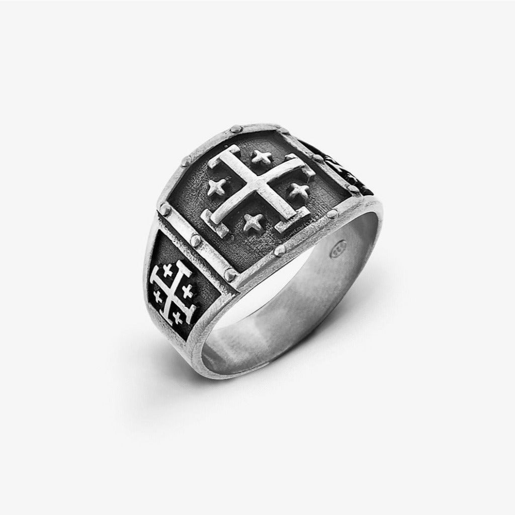 Anello Croce di Gerusalemme Argento - Mama Schwaz