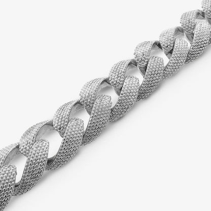 Bracciale Groumette Puntinata Medio Argento Particolare