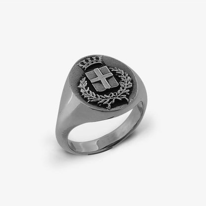 Anello Stemma Milano Argento