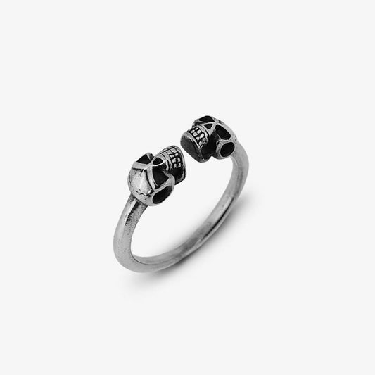 Anello Piercing Teschi Argento