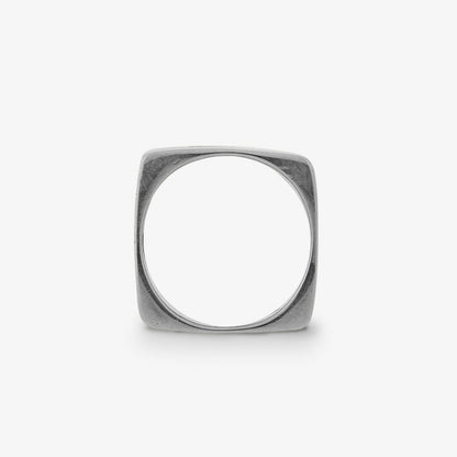 Anello Fascia Quadrata personalizzabile con Incisione Argento