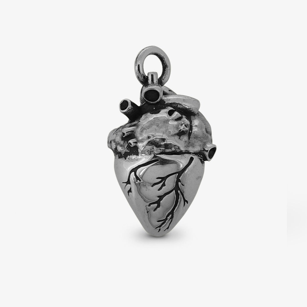 Ciondolo Cuore Anatomico Argento