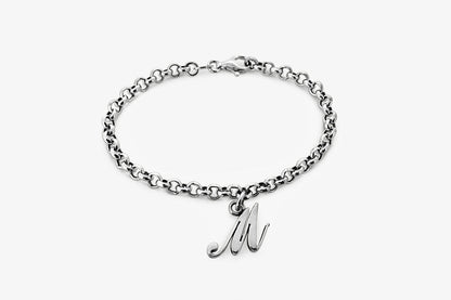 Bracciale con Lettera Iniziale Argento - Mama Schwaz