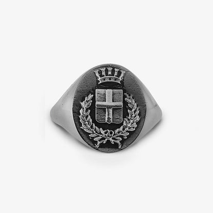 Anello Stemma Milano Argento