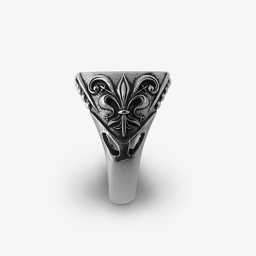 Anello Gotico con Lettere Argento