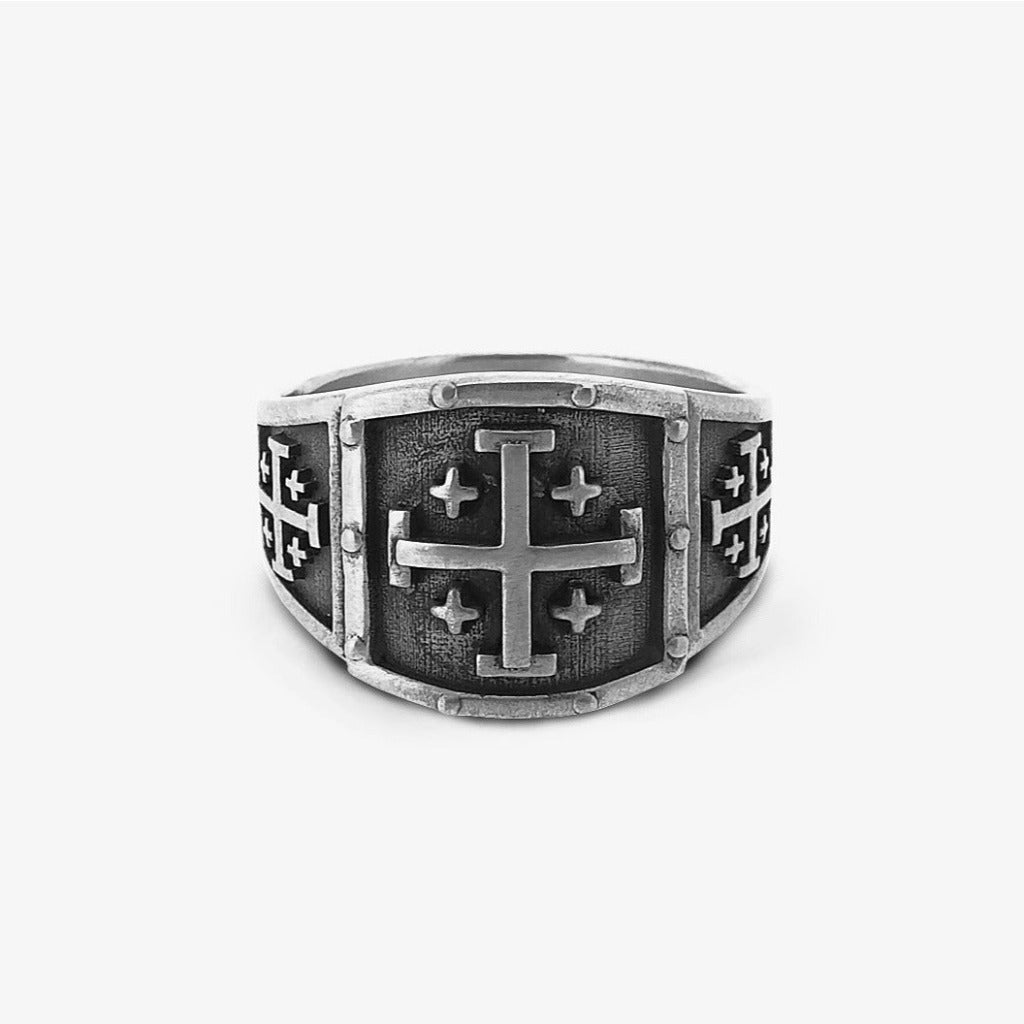 Anello Croce di Gerusalemme Argento - Mama Schwaz
